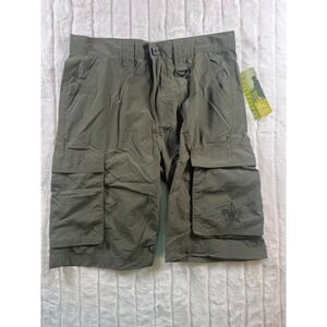 Boy Scouts of America Youth Large Centennial Uniform Olive‎ Green Cargo Shorts